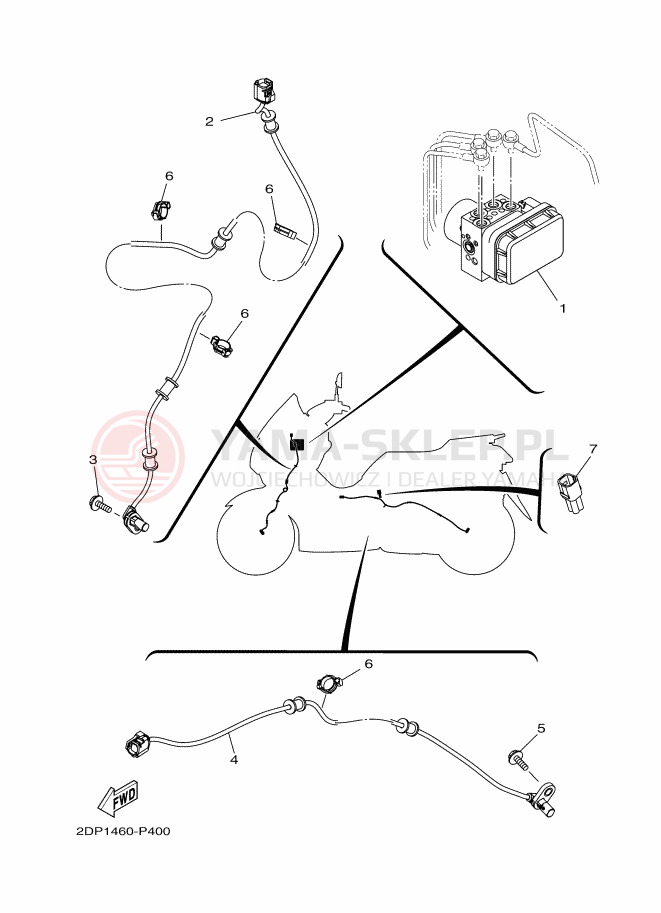 Schemat "układ elektryczny" do Yamaha NMAX 150