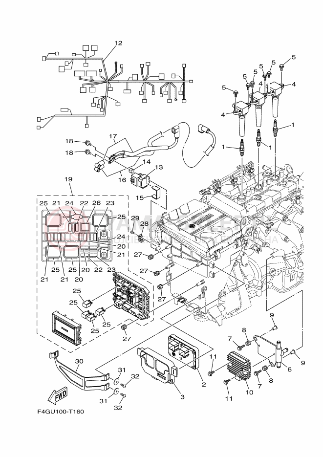 Schemat "układ elektryczny" do Yamaha VX