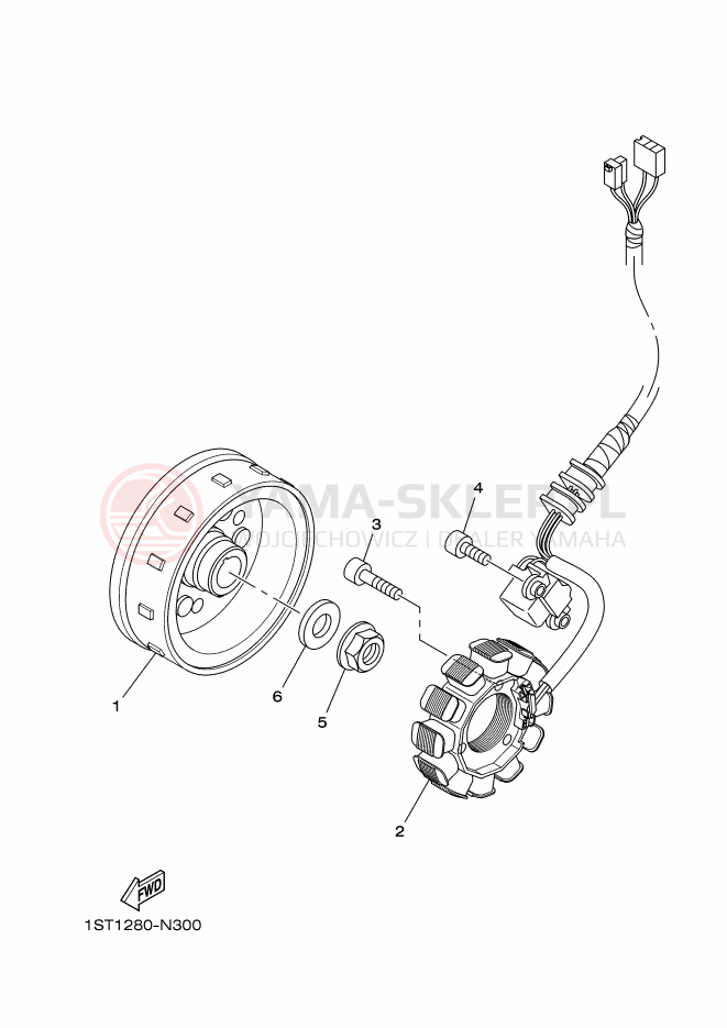 Schemat "alternator" do Yamaha YS125