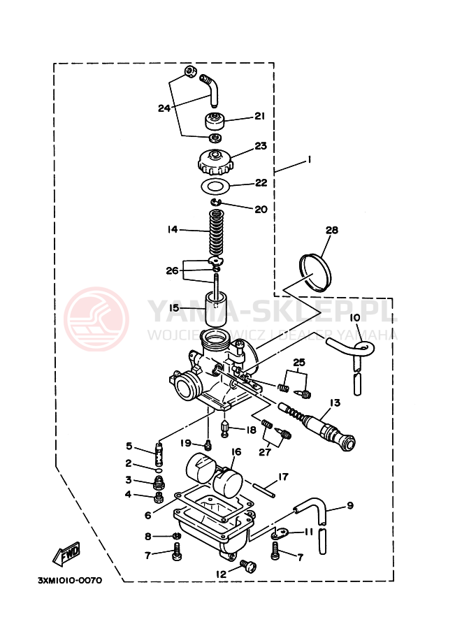 Schemat "Gaźnik" do Yamaha TZ50