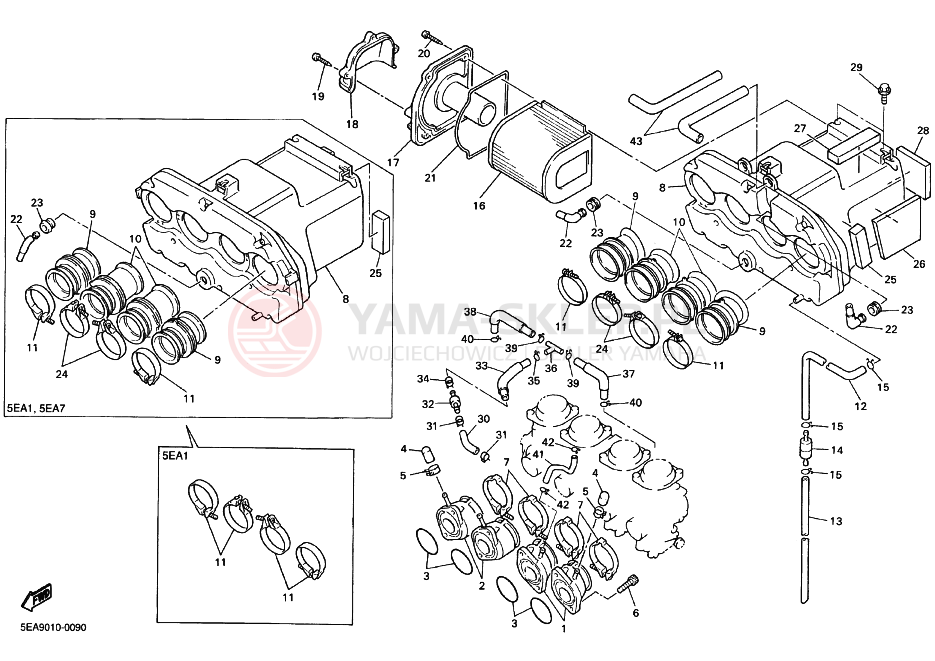 Schemat "Wtrysk paliwa" do Yamaha XJR1300