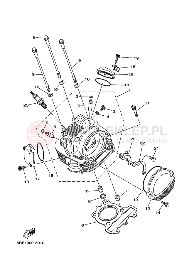 Schemat "głowica" do Yamaha TW125