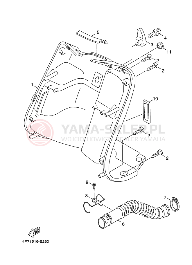 Schemat "Nadwozie przód" do Yamaha XC125E