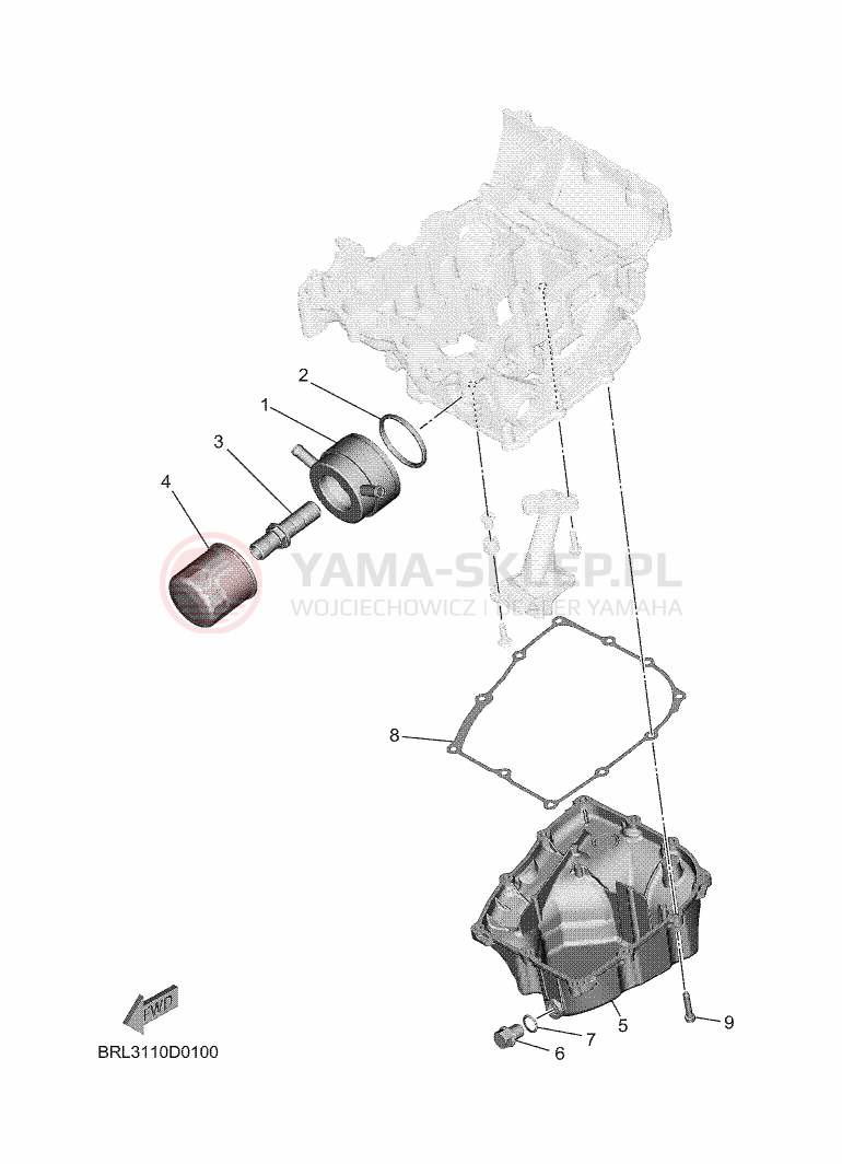 Schemat "Filtr oleju" do Yamaha TENERE 700