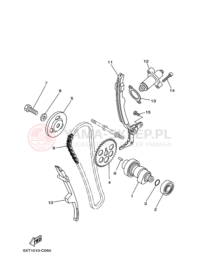 Schemat "Wałek rozrządu" do Yamaha XG250 TRICKER
