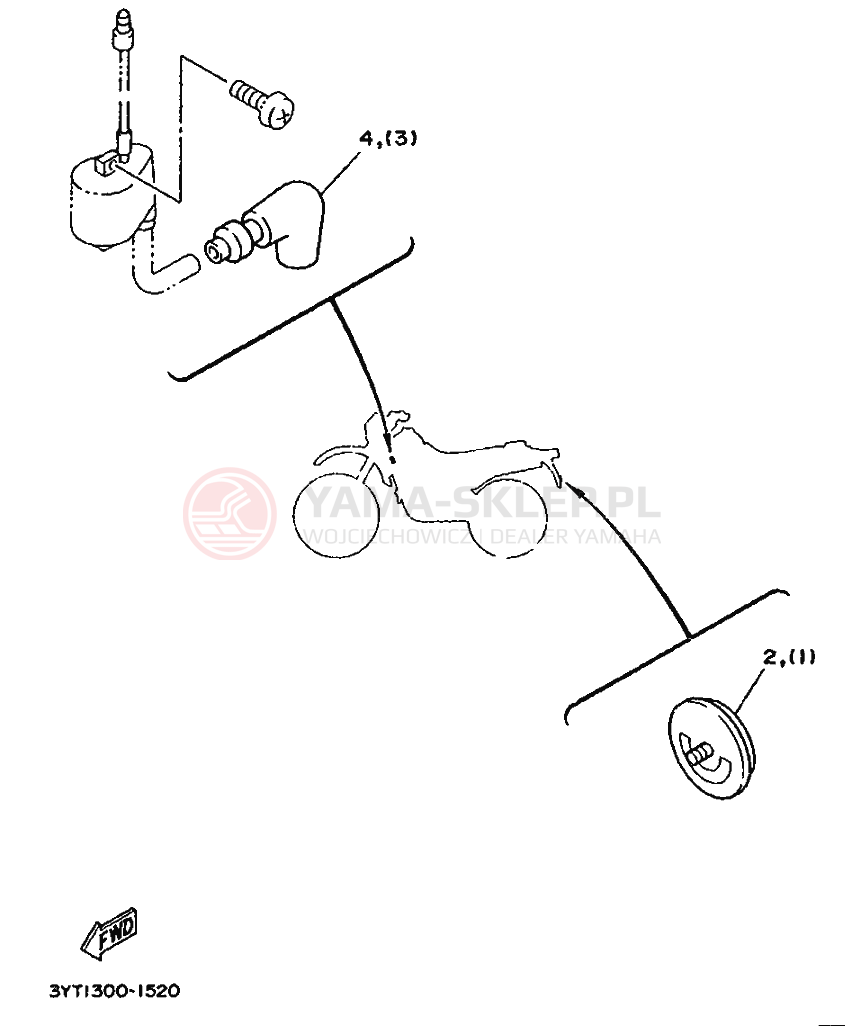 Schemat "układ elektryczny" do Yamaha XT350