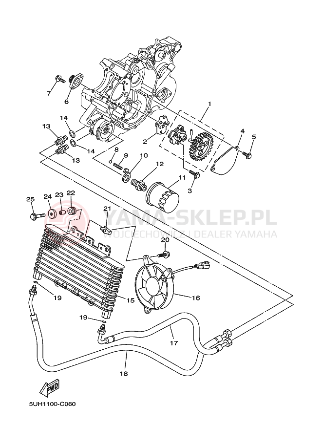 Schemat "Pompa olejowa" do Yamaha GRIZZLY