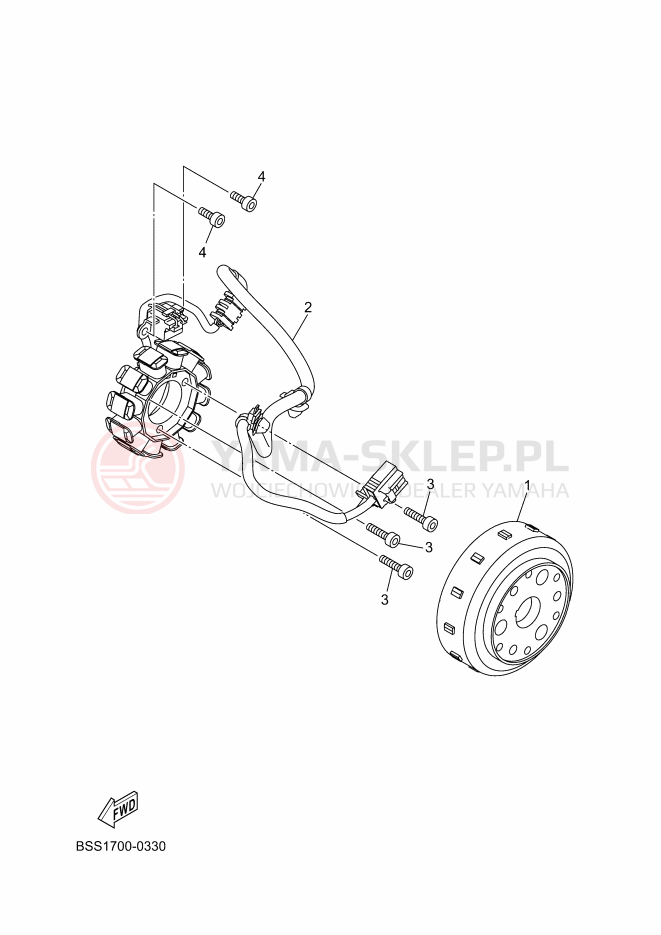 Schemat "alternator" do Yamaha XMAX 300