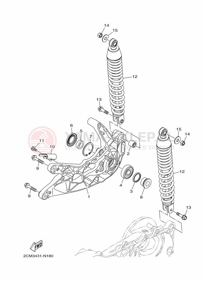Schemat "wahacz" do Yamaha TRICITY 125