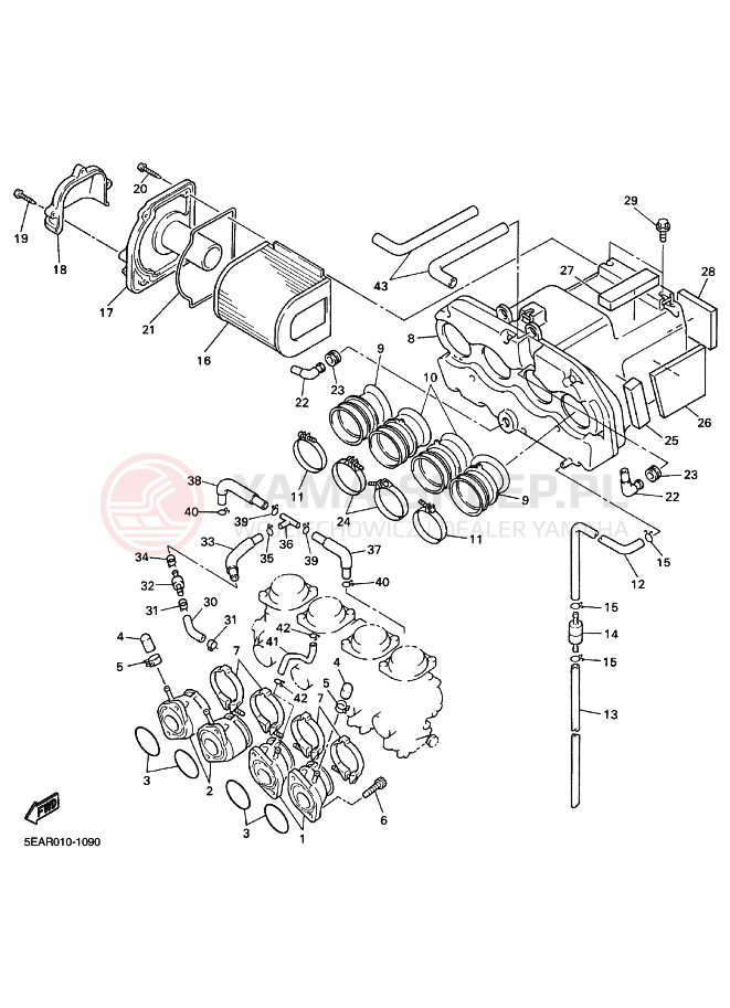 Schemat "Wtrysk paliwa" do Yamaha XJR1300