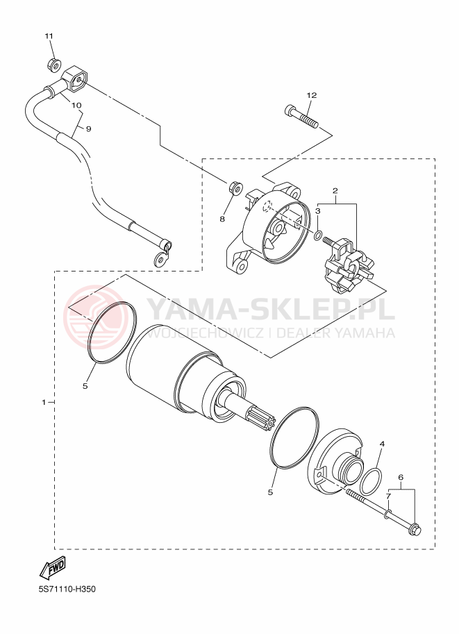 Schemat "rozrusznik" do Yamaha XVS950A