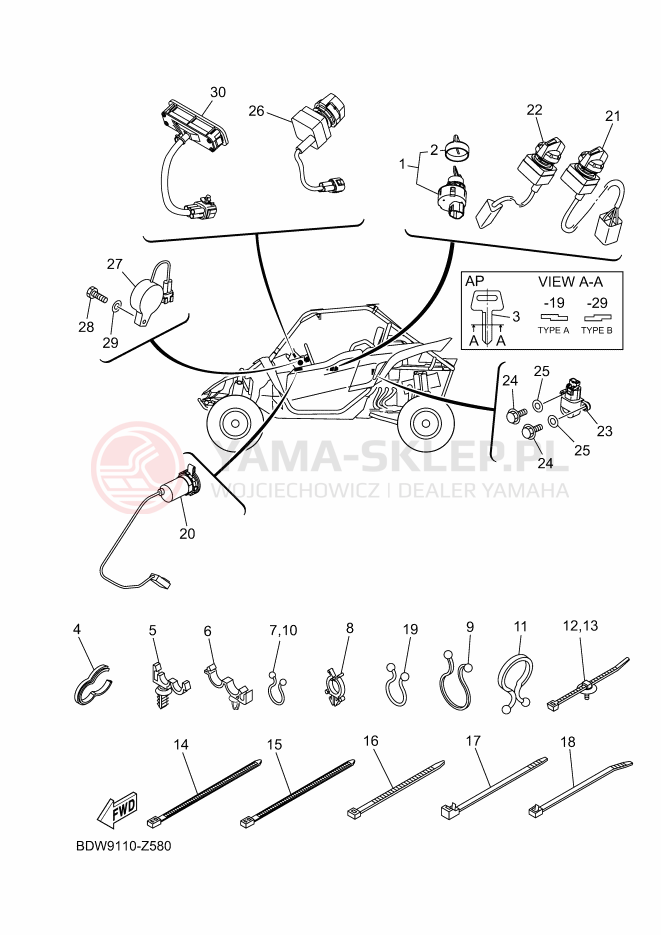 Schemat "układ elektryczny" do Yamaha YXZ1000R SS