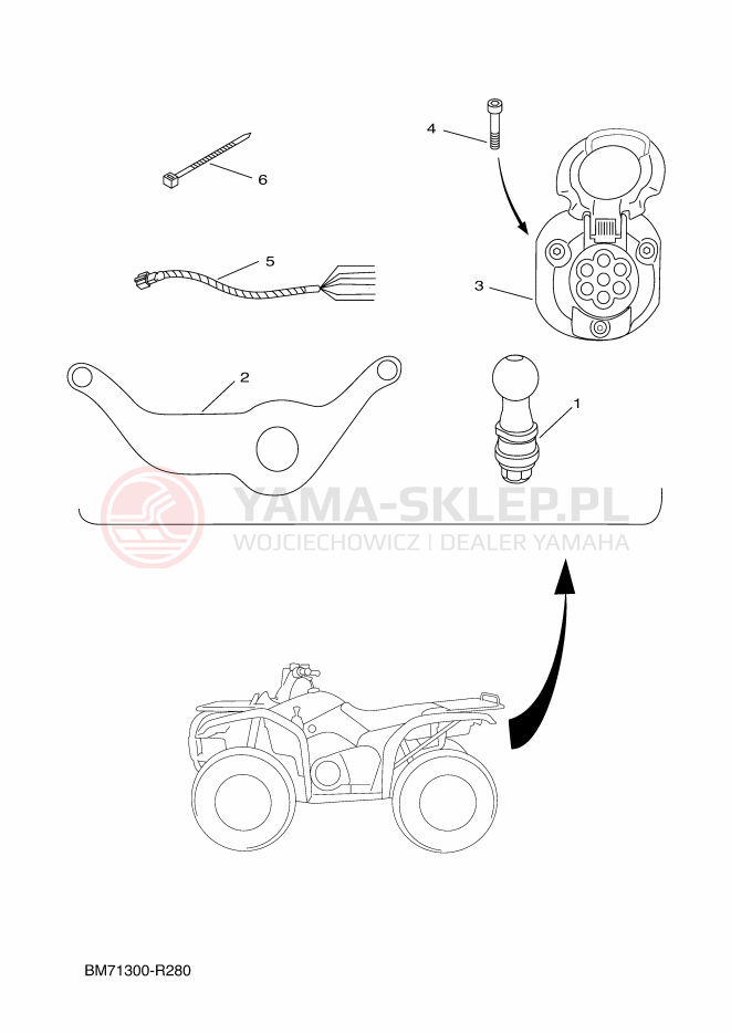 Schemat "rama" do Yamaha GRIZZLY 450 EPS