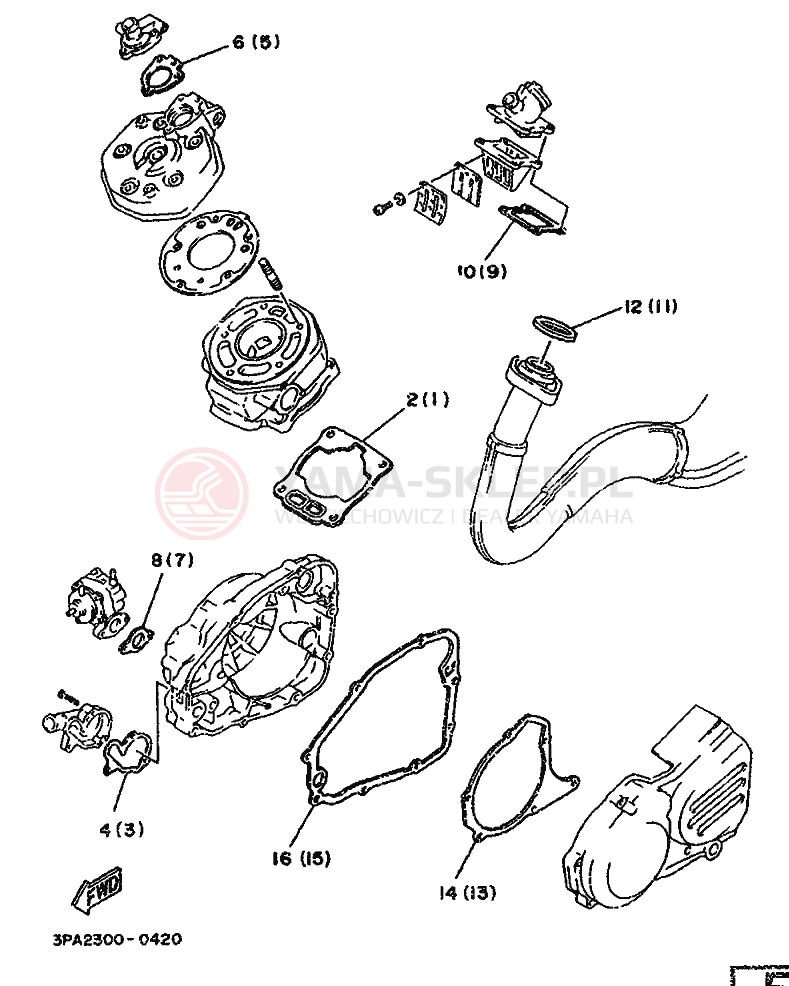 Schemat "Cięgno do odpalania" do Yamaha TZR125