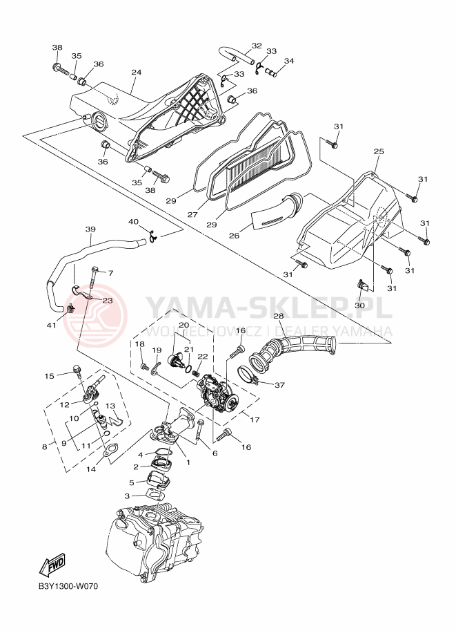Schemat "Wtrysk paliwa" do Yamaha D'ELIGHT