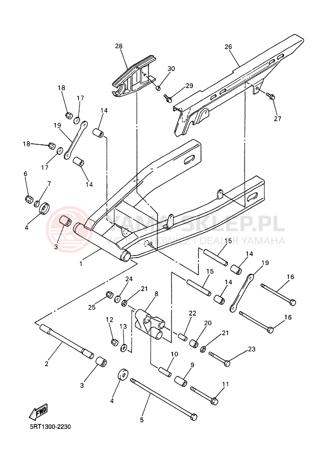 Schemat "wahacz" do Yamaha FZS600 FAZER