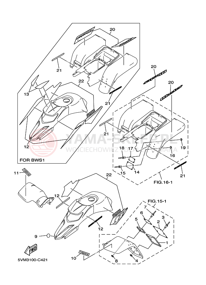 Schemat "naklejki" do Yamaha BLASTER