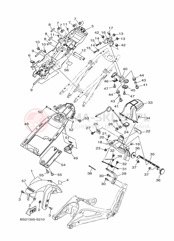 Schemat "błotnik" do Yamaha MT-09