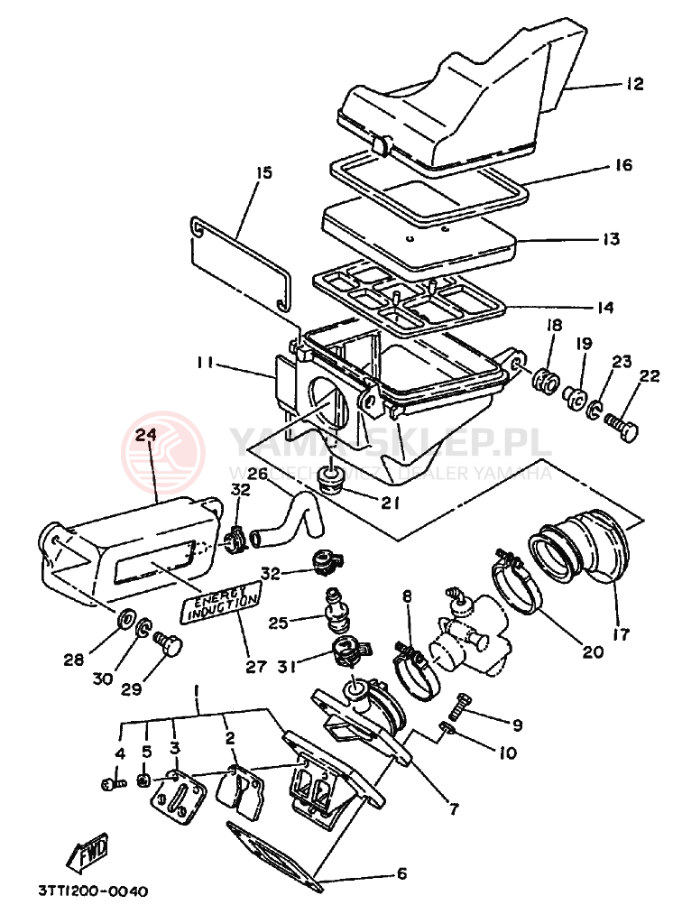 Schemat "Wtrysk paliwa" do Yamaha DT175 DT175B