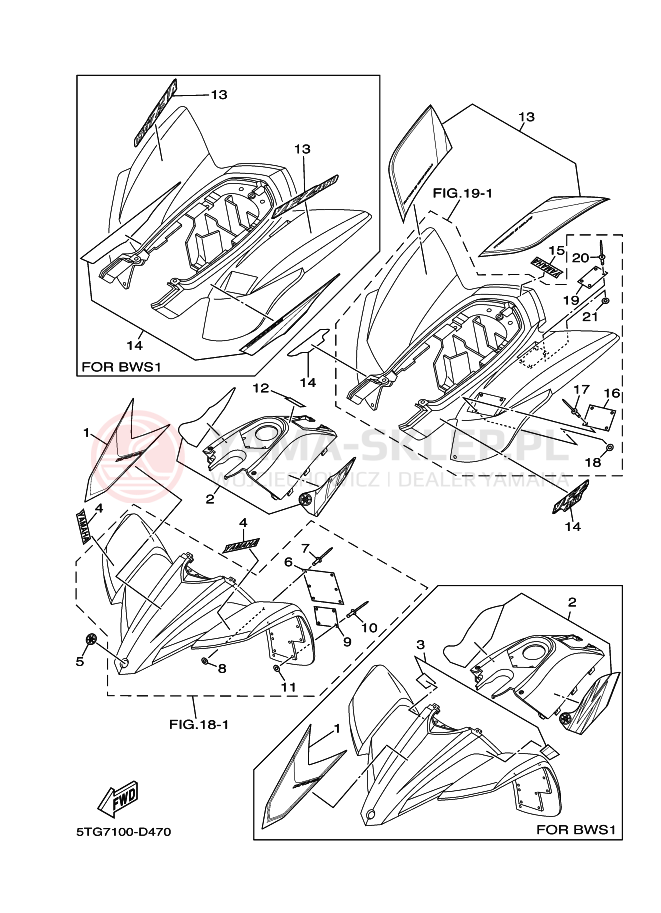 Schemat "naklejki" do Yamaha YFZ450T