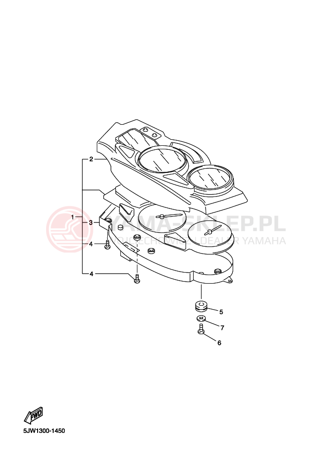 Schemat "licznik" do Yamaha FJR1300