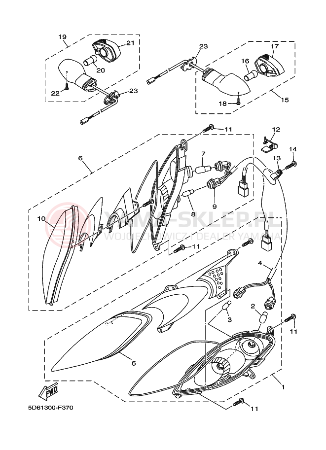 Schemat "kierunkowskazy" do Yamaha CRYPTON X