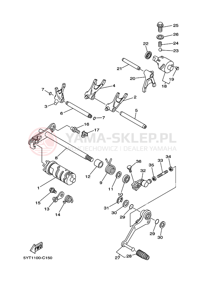 Schemat "Wodziki, automat" do Yamaha YFM350S