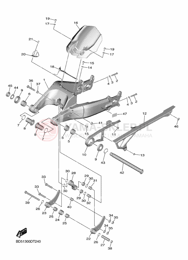 Schemat "wahacz" do Yamaha NIKEN