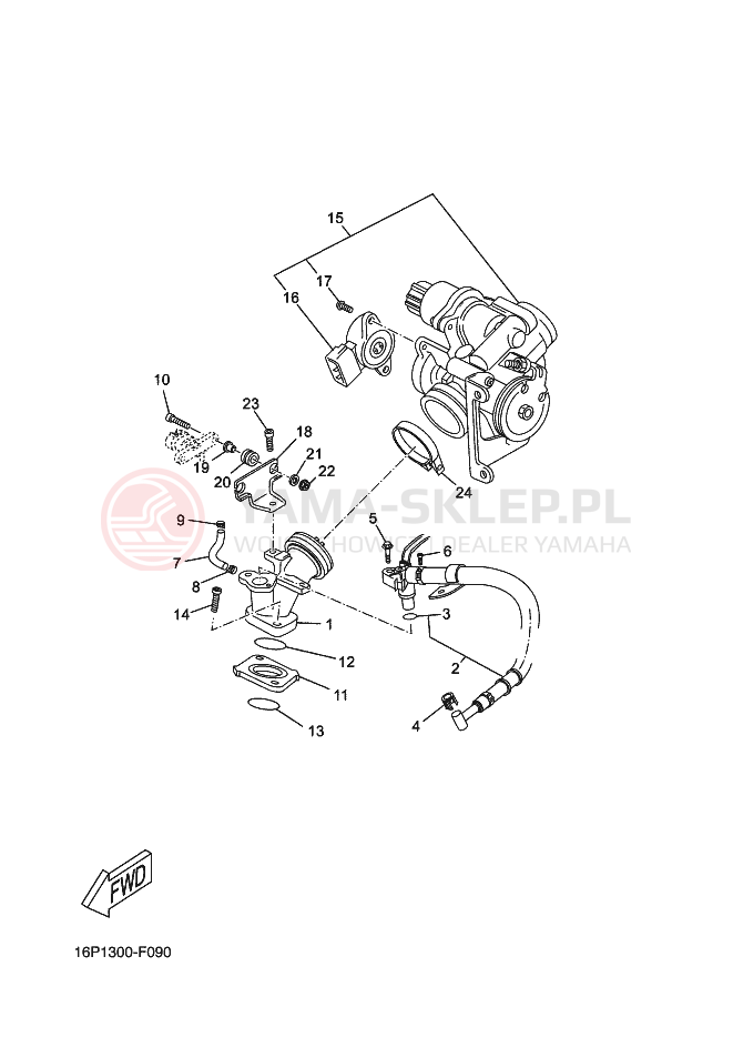 Schemat "Wtrysk paliwa" do Yamaha XCITY