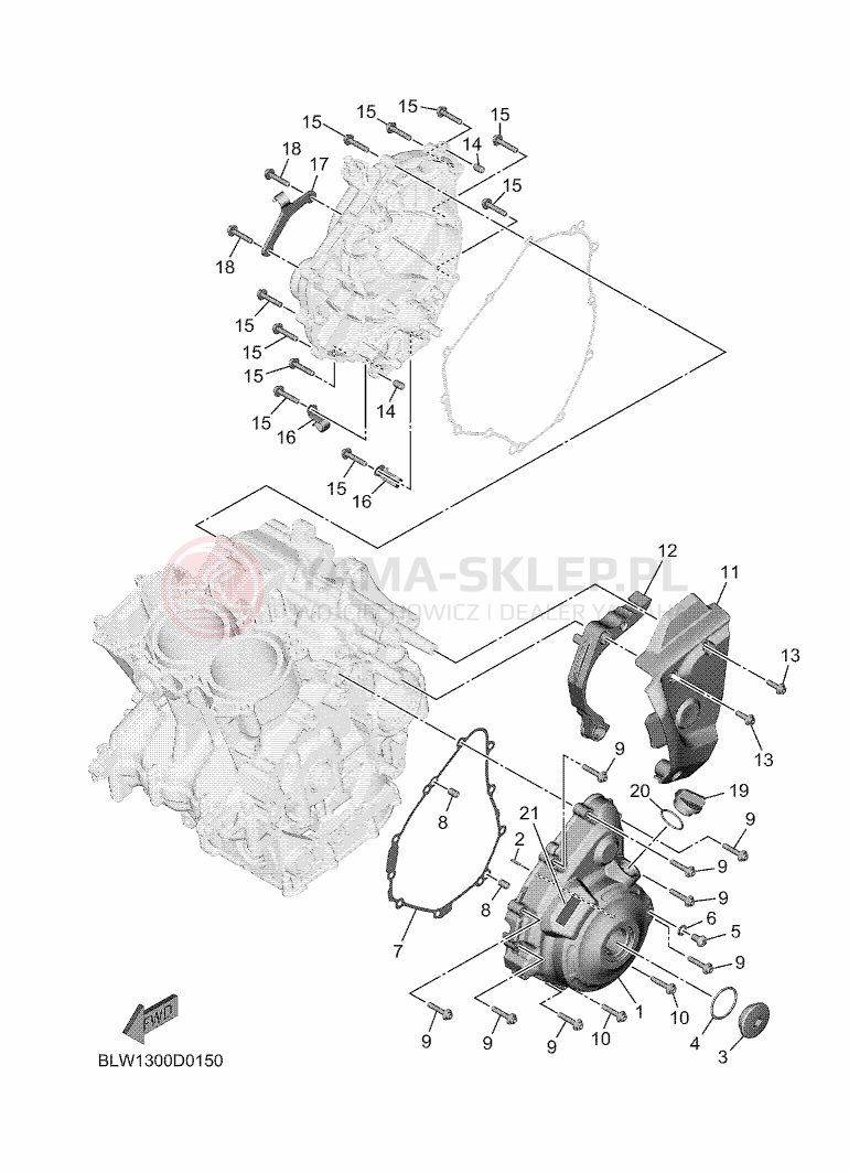 Schemat "POKRYWA KARTERU" do Yamaha MT-07 35KW