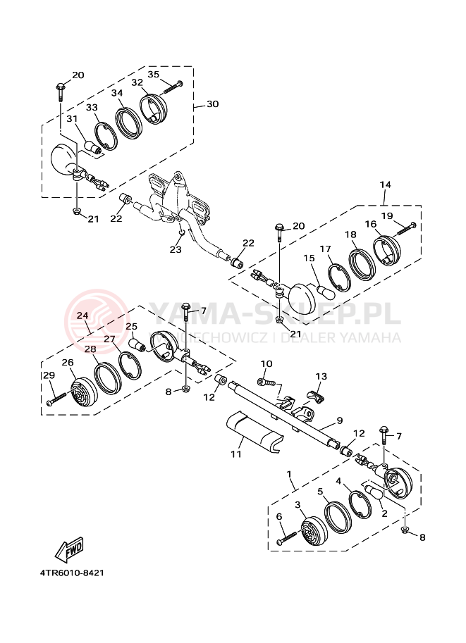 Schemat "kierunkowskazy" do Yamaha XVS400 DRAGSTAR