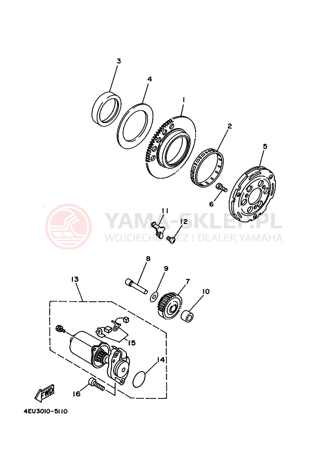Schemat "rozrusznik" do Yamaha RZ50