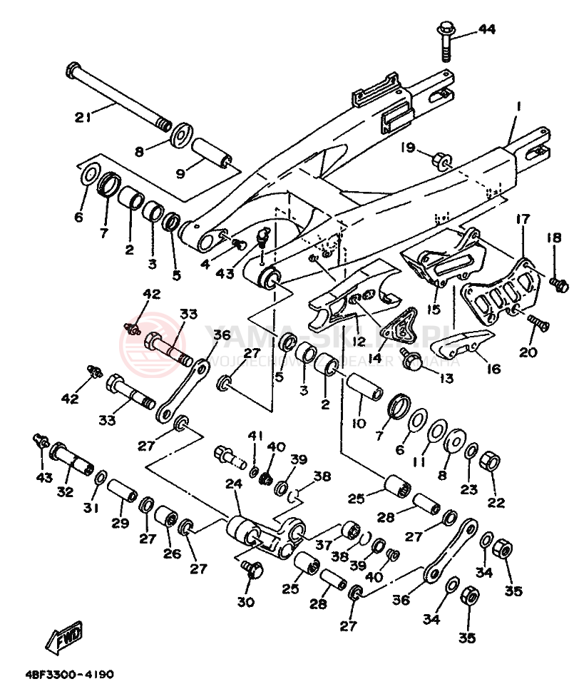 Schemat "wahacz" do Yamaha WR200R