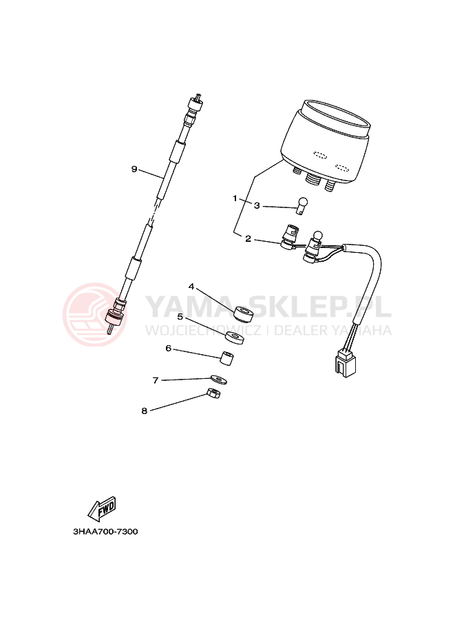 Schemat "licznik" do Yamaha AG100F