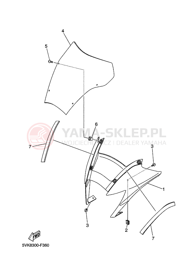 Schemat "Obudowa silnika" do Yamaha XT660R