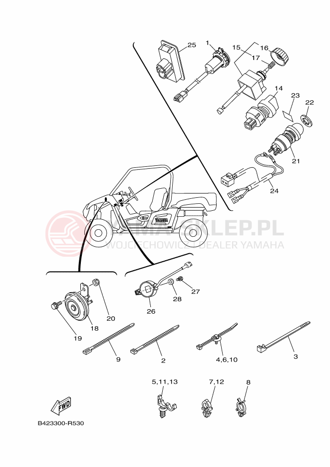 Schemat "układ elektryczny" do Yamaha VIKING