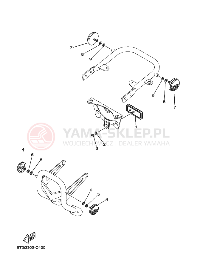 Schemat "układ elektryczny" do Yamaha YFZ450S