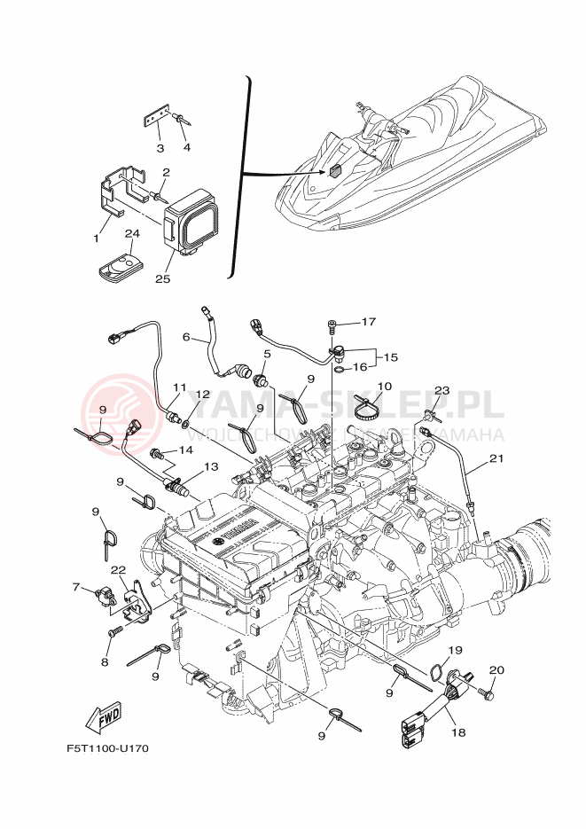Schemat "układ elektryczny" do Yamaha VX CRUISER