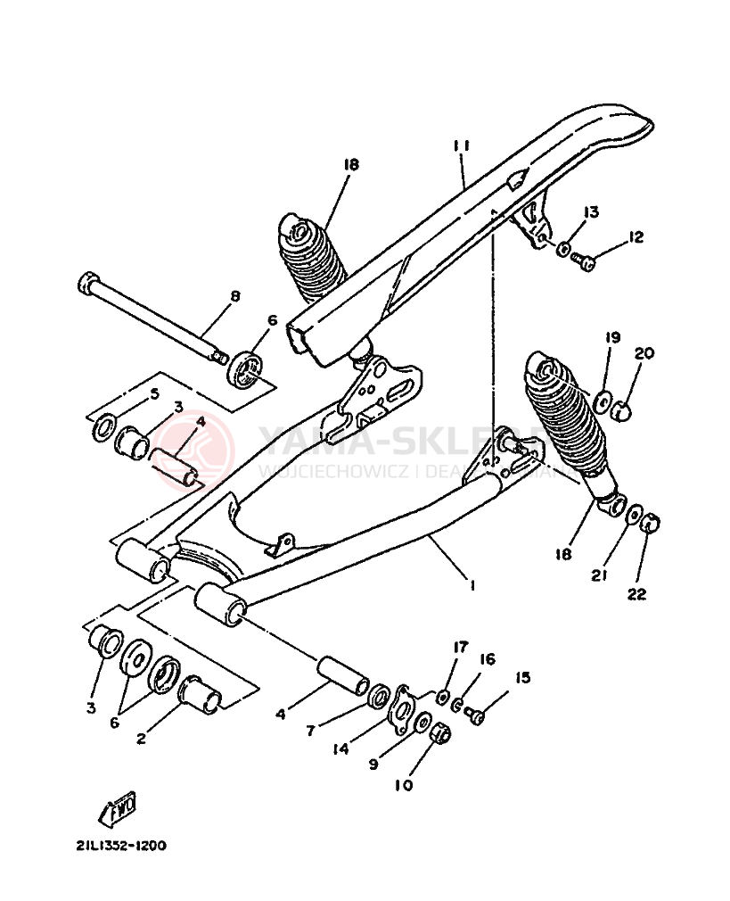 Schemat "wahacz" do Yamaha SR250