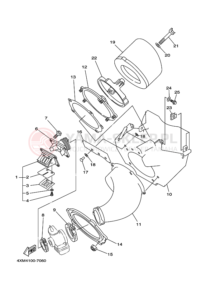 Schemat "Wtrysk paliwa" do Yamaha YZ125
