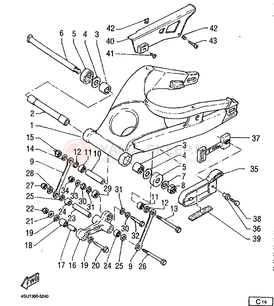 Schemat "wahacz" do Yamaha SRZ660
