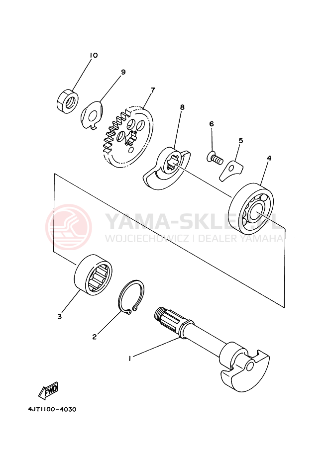 Schemat "WAŁEK POŚREDNI" do Yamaha TZ125