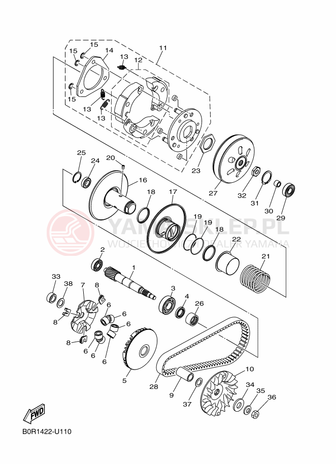 Schemat "sprzęgło" do Yamaha D'ELIGHT