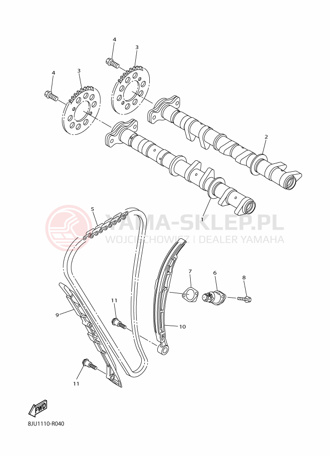 Schemat "Wałek rozrządu" do Yamaha VK PROFESSIONAL II EPS