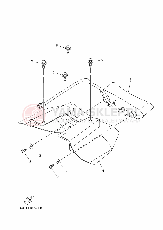 Schemat "Oświetlenie tył" do Yamaha YXZ1000R SS