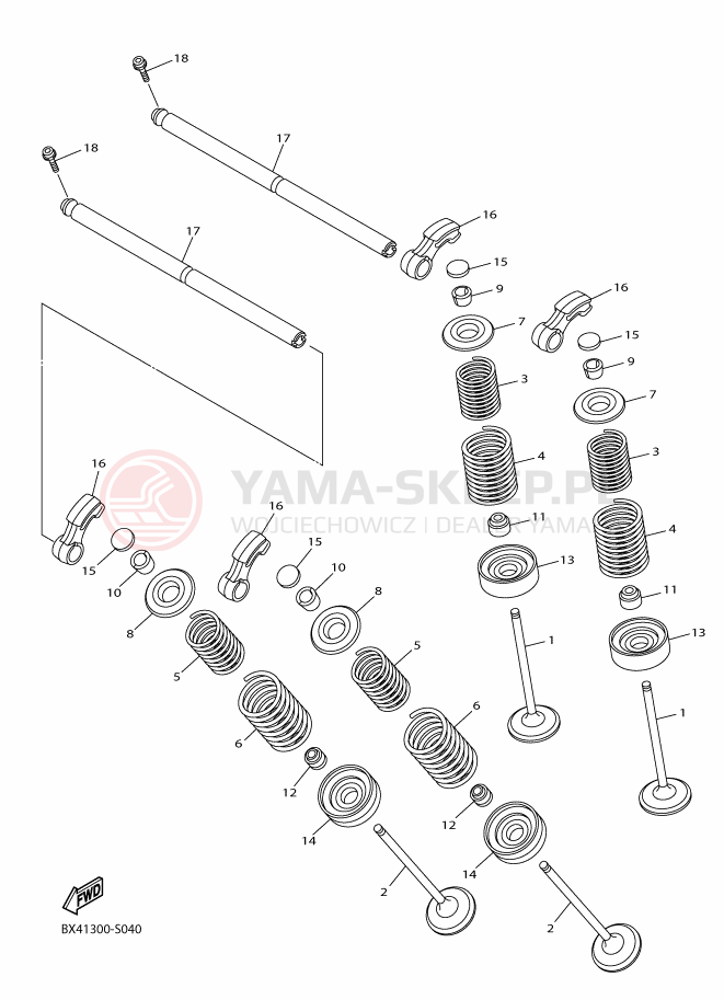 Schemat "zawory" do Yamaha YZF-R1