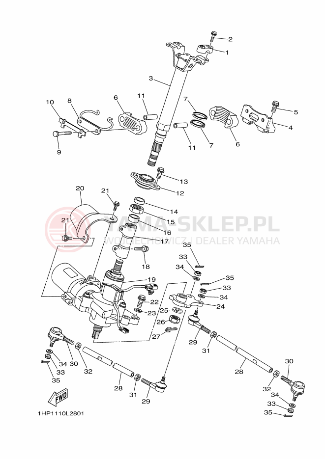 Schemat "Półki zawieszenia" do Yamaha YFM550FWAD