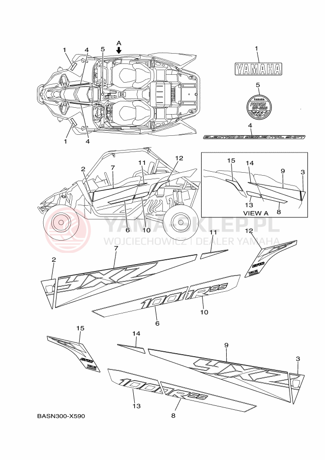 Schemat "Naklejki" do Yamaha YXZ1000R SS