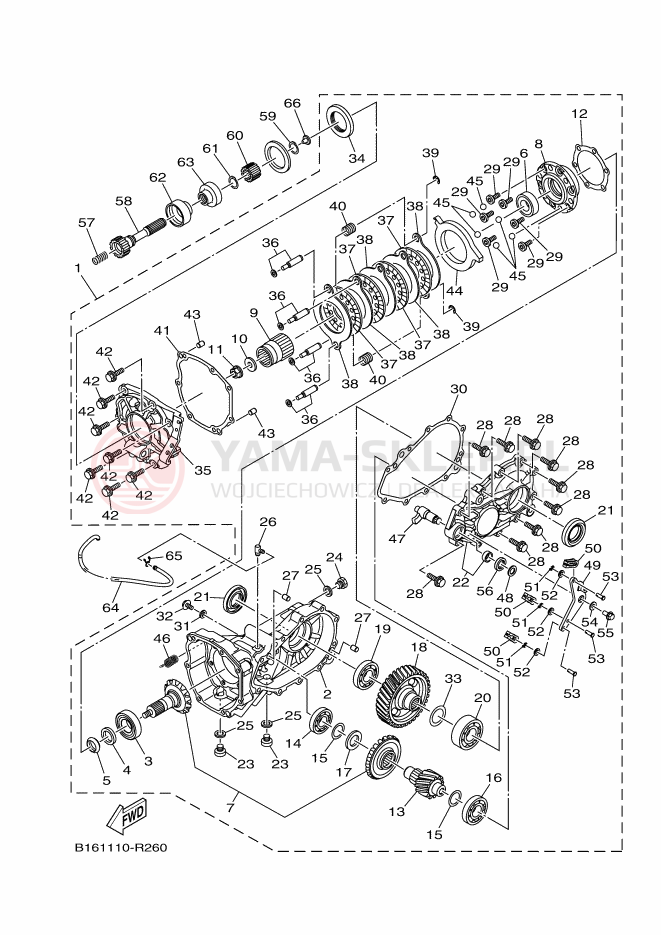 Schemat "WAŁ NAPĘDOWY" do Yamaha KODIAK 700 EPS