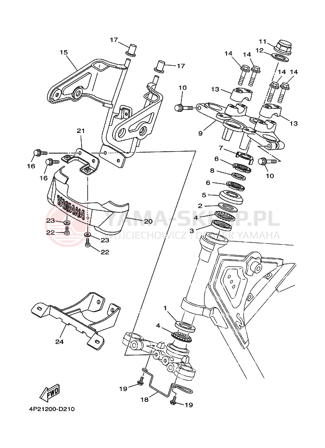 Schemat "Półki zawieszenia" do Yamaha YBR125E
